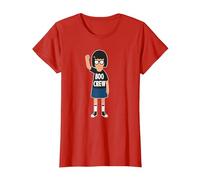 Bob's Burgers Tina Belcher Boo Crew Maglietta, Donna, Rosso, M