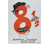BOBSLA Poster Otto E Mezzo 8 1/2 Federico Fellini Italia Vintage Movie Poster Wall Art Canvas Painting Home Decor 50X70Cm Senza Cornice