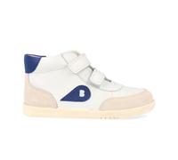 Bobux I-Walk Champ High - Camminatori - Stivali da Passeggio in Pelle con Doppio Gancio e Cinturini (Chalk + Gentian Blue, Sistema Taglie Calzature EU, Bimbo (0-5 Anni), Numero, Media, 26)
