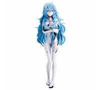 BOBYK Evangelion EVA Anime Figures Set Ayanami Rei/Asuka Langley Action Figure Statue Models PVC Decoration 18CM (blue)