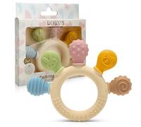 BOBY'S - Massaggiagengive per bambini, senza BPA, in silicone, giocattolo sicuro per bambini con superfici strutturate, sensoriale, facile da pulire, idea regalo per la nascita per ragazzi e ragazze