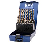 BOC BOHRCRAFT Assortimento Punte Elicoidali Cilindriche HSS-E (Co5) Rettificate Din 338-19 Pezzi