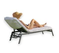 Boca Terry - Telo di copertura per chaise longue in spugna di cotone, telo mare con angoli, colore: bianco