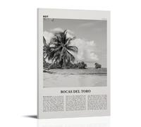 Bocas Del Toro Print Black And White Tela Poster Decorazione Pittura Soggiorno Wall Art Camera Da Letto Pittura Murale Stampa Arte Pittura Moderna Home Boy Camera Stampa Pittura Ragazze Vacanze Murale