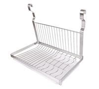 BOCbco Scolapiatti a Parete Dish Rack con Rimovibile Vassoio Gocciolamento acciaio inox da appendere pieghevole in Portabicchieri ciotola Mensole Cucina Dish Drainer pensile/With 40cm rod
