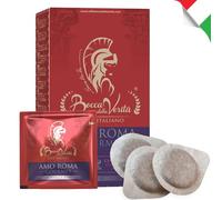 BOCCA DELLA VERITA - 15 Cialde Caffe AMO ROMA GOURMET Confezione Protettiva Caffe Espresso Tostatura Naturale - Caffe Cialde Compatibili con Caffettiera E.S.E. dm 44mm, Idee Regalo Made in Italy