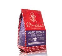 BOCCA DELLA VERITA® Caffe Macinato Sacco da 250g Aroma AMO ROMA GOURMET Ristretto Caffe Arabica e Robusta 100% Made in Italy Caffè Espresso Tostato Naturalmente e Artigianalmente, Rainforest e UTZ