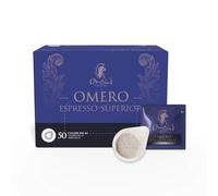 BOCCA DELLA VERITA - Confezione da 50 Cialde E.S.E. OMERO Espresso Gusto Superiore, Capsule Compatibili con Caffettiera E.S.E. dm 44mm, Capsule 100% Biodegradabili, 100% Made in Italy
