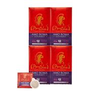 BOCCA DELLA VERITA - Confezione da 60 Cialde E.S.E. AMO ROMA Gusto Gourmet, Capsule Compatibili con Caffettiera E.S.E. dm 44mm, Capsule 100% Biodegradabili, 100% Made in Italy