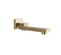 Bocca di erogazione extra lunga per vasca da bagno a parete - Rubinetto girevole a 180° in ottone per vasca e lavabo, miscelatore doccia quadrato spazzolato D, design pieghevole salvaspazio per bagni