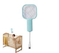 Bocca di mosca elettrica, racchetta bianca da mosca elettrica, Fly Zapper Racket, Luce LED attraente, sensore di lampada a trappola interna sicuro per il posto di lavoro