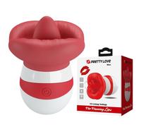 BOCCA LINGUA VIBRANTE CHE SI MUOVE STIMOLATORE CLITORIDEO VIBRATORE PER DONNA