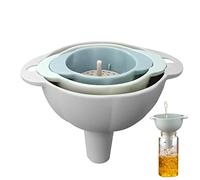 Bocca piccola | Set 3 imbuti PP con filtro filtro filtro - Imbuti domestici per uso in cucina Riempimento bottiglie Flacone da cucina, olio, birra, liquido, cibo, Delr