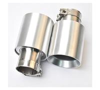 Bocca Scarico 1 Pc Auto Acciaio Inossidabile Copertura In Alluminio Lucido Punta Del Silenziatore Modificato Smusso Bordo Di Scarico Tubo Di Scarico(IN 70 Out 105 mm)