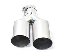 Bocca Scarico Punta Del Silenziatore Per Auto In Acciaio Inossidabile Doppio Lucido Lato Sinistro O Destro Universale Tubo Scarico A Doppio Strato A Strato Singolo(60-76mm)