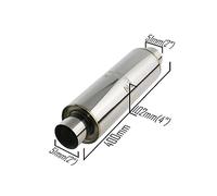 Bocca Scarico Silenziatore Di Scarico Universale Da 2,5/2 Pollici Risonatore Di Scarico In Acciaio Inossidabile Silenziatore Di Scarico Tubi Tubo Interno A Spirale(ZL401d-JS)