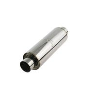 Bocca Scarico Silenziatore Di Scarico Universale Da 2,5/2 Pollici Risonatore Di Scarico In Acciaio Inossidabile Silenziatore Di Scarico Tubi Tubo Interno A Spirale(ZL401e-JS)