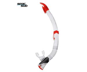 BOCCAGLIO AEREATORE NEW FAST TECH 476R ROSSO CON VALVOLA SNORKELING SEACSUB