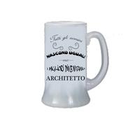 boccale bicchiere birra scritta i migliori diventano un architetto idea regalo