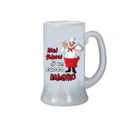 boccale bicchiere birra scritta mai fidarsi di un cuoco magro idea regalo