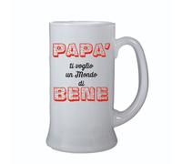boccale bicchiere birra scritta papa' ti voglio un mondo di bene festa compleann