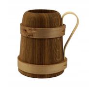 Boccale birra 0,5 L in legno di quercia - rustico e fatto a mano