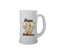 Boccale birra bicchiere 0,5 ml con scritta happy halloween