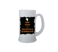 Boccale birra bicchiere con scritta dolcetto o scherzetto halloween