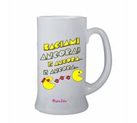 Boccale birra bicchiere scritta baciami ancora san valentino idea regalo