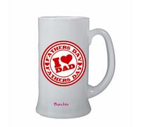 boccale birra bicchiere scritta i love dad father day regalo festa del papa'