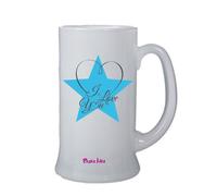 Boccale birra bicchiere scritta i love you stella idea regalo san valentino