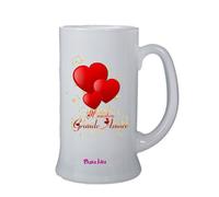 Boccale birra bicchiere scritta il nostro grande amore idea regalo san valentino