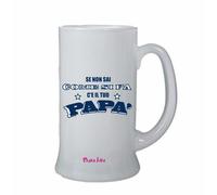 boccale birra bicchiere scritta se non sai come si fa papa' regalo festa auguri