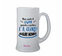 boccale birra bicchiere uomo scritta non conta il legame auguri nonno festa