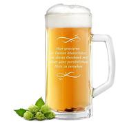 Boccale da birra da 0,5 l, con incisione personalizzata, regalo di compleanno per uomini, regalo per la festa del papà e l'anniversario, testo desiderato, bicchiere da birra per Pils e Craft Beer