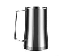 Boccale da birra in acciaio inox isolato, a doppia parete, per bevande calde e fredde, cubo da 10 cm, argento