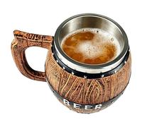 Boccale Da Birra In Botte Di Legno - Fodera In Acciaio Inossidabile Di Grande Capacità | Boccale Da Bere Retrò Fatto A Mano, Accessorio Creativo Per Il Bar Di Casa, Idee Regalo Classiche Per Calici In