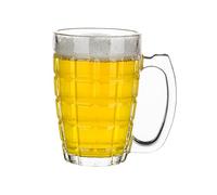 Boccale da Birra Trasparente, Bicchiere con Manico, Facile da Pulire, Ideale per Alcolici, Tè e Caffè, Un Ottimo Regalo per Papà, Marito o Amico(15)