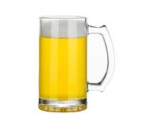 Boccale da Birra Trasparente, Bicchiere con Manico, Facile da Pulire, Ideale per Alcolici, Tè e Caffè, Un Ottimo Regalo per Papà, Marito o Amico(21)
