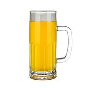 Boccale da Birra Trasparente, Bicchiere con Manico, Facile da Pulire, Ideale per Alcolici, Tè e Caffè, Un Ottimo Regalo per Papà, Marito o Amico(12)