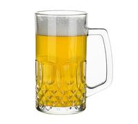 Boccale da Birra Trasparente, Bicchiere con Manico, Facile da Pulire, Ideale per Alcolici, Tè e Caffè, Un Ottimo Regalo per Papà, Marito o Amico(4)