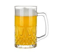 Boccale da Birra Trasparente, Bicchiere con Manico, Facile da Pulire, Ideale per Alcolici, Tè e Caffè, Un Ottimo Regalo per Papà, Marito o Amico(10)