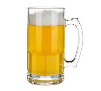 Boccale da Birra Trasparente, Bicchiere con Manico, Facile da Pulire, Ideale per Alcolici, Tè e Caffè, Un Ottimo Regalo per Papà, Marito o Amico(11)