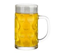 Boccale da Birra Trasparente, Bicchiere con Manico, Facile da Pulire, Ideale per Alcolici, Tè e Caffè, Un Ottimo Regalo per Papà, Marito o Amico(9)