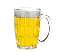 Boccale da Birra Trasparente, Bicchiere con Manico, Facile da Pulire, Ideale per Alcolici, Tè e Caffè, Un Ottimo Regalo per Papà, Marito o Amico(1)
