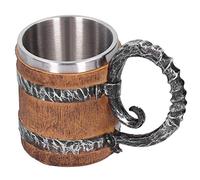 Boccale di birra Agatige Viking, tazza da bere in botte di legno da 550 ml, tazza da caffè retrò medievale, tazza da tè, regalo di birra per gli uomini