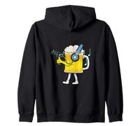 Boccale di Birra Ascoltare la Musica Felpa con Cappuccio