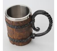 Boccale in Acciaio Inox Boccale in Legno Boccale Da Birra Boccale Da Caffè