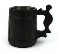 Boccale legno 0,5 L con inserto inox - birra fredda