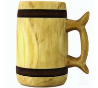 Boccale Legno Birra 0,5 L Krug Becher Tazza IN Betulla Handarbeit